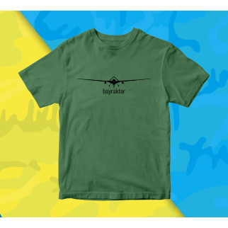 Чоловіча футболка Арбуз з принтом Байрактор Bayraktar хакі S - Інтернет-магазин спільних покупок ToGether