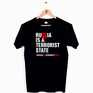 Футболка Арбуз чорна з принтом Russia is a terrorist state S - Інтернет-магазин спільних покупок ToGether