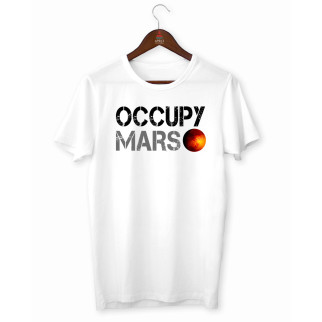 Футболка з патріотичним принтом Арбуз Occupy Mars Захоплення Марс S біла - Інтернет-магазин спільних покупок ToGether