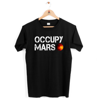 Футболка чорна з патріотичним принтом Арбуз Occupy Mars Захоплення Марс S - Інтернет-магазин спільних покупок ToGether