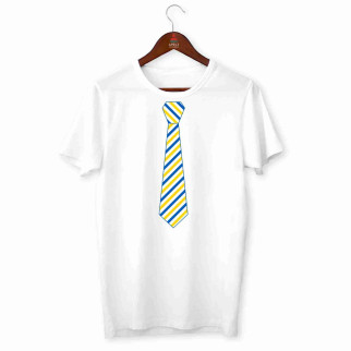 Футболка з патріотичним принтом Арбуз Патріотична краватка синьо-жовта смужка S - Інтернет-магазин спільних покупок ToGether