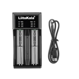 Зарядний пристрій LiitoKala Lii-c2 для Li-Ion, Ni-Mh/Ni-Cd (USB-C / 2A/ 2 канали) - Інтернет-магазин спільних покупок ToGether