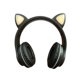 Навушники бездротові котячими вушками Cat Ear VZV-28M Bluetooth LED Чорні - Інтернет-магазин спільних покупок ToGether