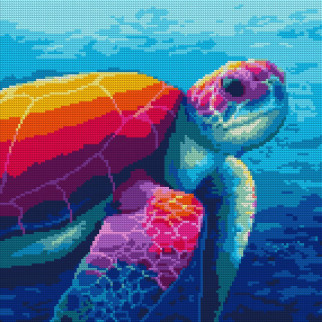 Алмазна мозаїка SANTI Черепаха 40*40см на підрамнику (954517) - Інтернет-магазин спільних покупок ToGether