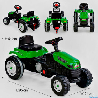 Трактор дитячий педальний Pilsan 07-314 Зелений - Інтернет-магазин спільних покупок ToGether