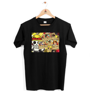 Футболка чорна з аніме принтом Арбуз One Piece Ван-Піс Розшукані листівки Піратів солом'яний капелюх XXXL S - Інтернет-магазин спільних покупок ToGether