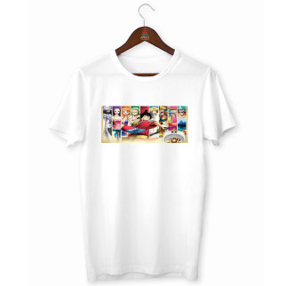 Футболка біла з аніме принтом Арбуз One Piece Ван-Піс Luffy Луффі та команда S - Інтернет-магазин спільних покупок ToGether