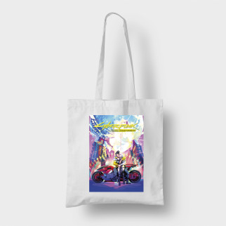 Еко-сумка шоппер з аніме принтом Cyberpunk Edgerunners Кіберпанк Lucy Люсі Девід Мартінес що біжать по краю Кавун Бежевий - Інтернет-магазин спільних покупок ToGether