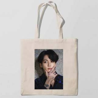 Еко-сумка шоппер з принтом Твій викрадач Чон Чонгук - Jungkook Jeon 3 Кавун Бежевий - Інтернет-магазин спільних покупок ToGether