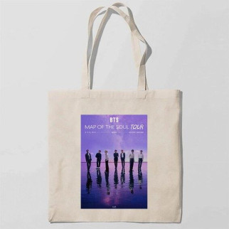 Еко-сумка шоппер з принтом BTS 3 Кавун Бежевий - Інтернет-магазин спільних покупок ToGether