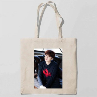 Еко-сумка шоппер з принтом BTS Suga Кавун Бежевий - Інтернет-магазин спільних покупок ToGether