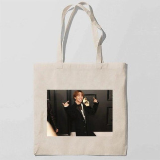 Еко-сумка шоппер з принтом BTS Jhope Кавун Бежевий - Інтернет-магазин спільних покупок ToGether