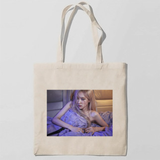 Еко-сумка шоппер з принтом Розе з BLACKPINK Кавун Бежевий - Інтернет-магазин спільних покупок ToGether