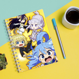 Скетчбук Sketchbook блокнот для малювання із принтом Isekai Quartet-Квартет з альтернативного світу А3 Кавун 48 - Інтернет-магазин спільних покупок ToGether