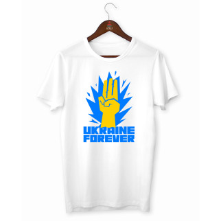 Футболка біла з патріотичним принтом "Ukraine Forever. Україна назавжди" Кавун XS ФП011855XS - Інтернет-магазин спільних покупок ToGether