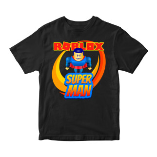 Футболка чорна з принтом онлайн гри Roblox "Super Man Роблокс Roblox" Кавун 3-4 роки ФП011971 - Інтернет-магазин спільних покупок ToGether