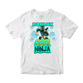 Футболка біла з принтом онлайн гри Roblox "Cool ninja Роблокс Roblox" Кавун 5-6 років ФП011973 - Інтернет-магазин спільних покупок ToGether