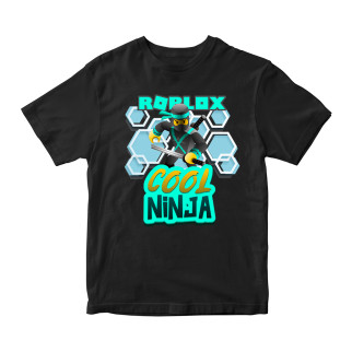 Футболка чорна з принтом онлайн гри Roblox "Cool ninja Роблокс Roblox" Кавун ФП011974 - Інтернет-магазин спільних покупок ToGether