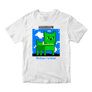 Футболка біла з принтом онлайн гри Minecraft "Собака Dog Bow-vow Майнкрафт Minecraft" Кавун 7-8 ФП012050(34) - Інтернет-магазин спільних покупок ToGether