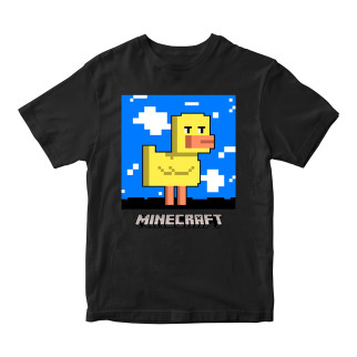 Футболка чорна з  принтом онлайн гри Minecraft "Каченя Minecraft Майнкрафт" Кавун 86 см ФП012065(28) - Інтернет-магазин спільних покупок ToGether