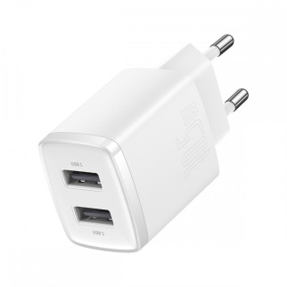 Мережевий зарядний пристрій Baseus Compact 10,5W (2 USB) (white) - Інтернет-магазин спільних покупок ToGether