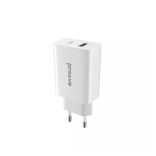 Мережевий зарядний пристрій МЗП Proove Rapid 20W (Type-C + USB) (white) - Інтернет-магазин спільних покупок ToGether