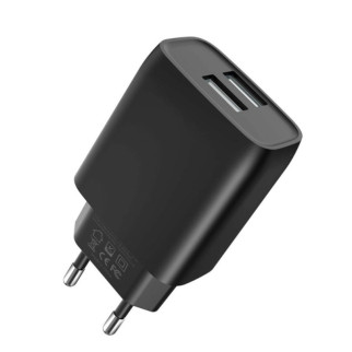 Мережевий зарядний пристрій МЗП XO L57 (2USB/2.4A) + Кабель USB - Lightning (black) - Інтернет-магазин спільних покупок ToGether
