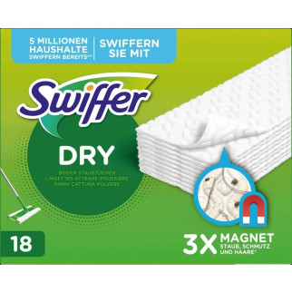 Змінні насадки для швабри сухого підмітання для збирання шерсті тварин Swiffer Dry 18 Trap+Lock Оригінал - Інтернет-магазин спільних покупок ToGether
