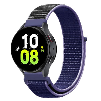Ремінець нейлоновий на липучці для смарт-годинника BeWatch Samsung 20 мм Фіолетово-чорний (1011343.1UW) - Інтернет-магазин спільних покупок ToGether