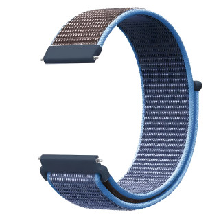 Ремінець нейлоновий на липучці для смарт-годинника BeWatch Універсальний 20 мм Синій із сірим (1011356.1) - Інтернет-магазин спільних покупок ToGether