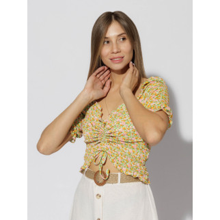 Жіноча коротка блуза M персиковий SHENAZ ЦБ-00220453 - Інтернет-магазин спільних покупок ToGether