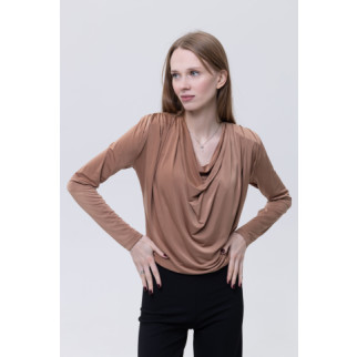 Жіноча блуза з довгим рукавом S бронзовий TILLE ЦБ-00233759 - Інтернет-магазин спільних покупок ToGether
