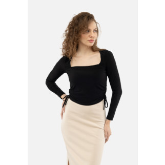 Жіноча блуза з довгим рукавом S чорний TILLE ЦБ-00233761 - Інтернет-магазин спільних покупок ToGether
