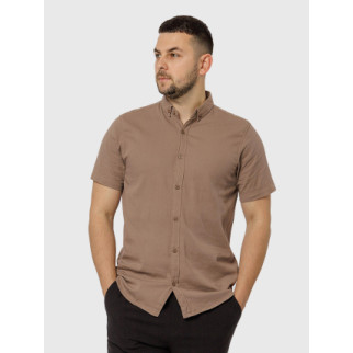 Чоловіча сорочка з коротким рукавом M бежевий Figo ЦБ-00218776 - Інтернет-магазин спільних покупок ToGether
