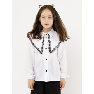 Блуза довгий рукав для дівчинки My Chance ЦБ-00222787 116 Білий - Інтернет-магазин спільних покупок ToGether