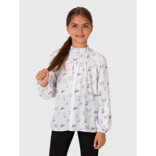 Блуза з довгим рукавом для дівчинки Mevis ЦБ-00228769 122 Білий - Інтернет-магазин спільних покупок ToGether