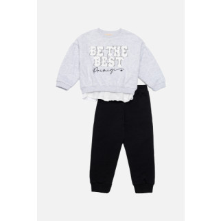 Костюм зі штанами для дівчинки 104 сірий Pengim ЦБ-00232368 - Інтернет-магазин спільних покупок ToGether