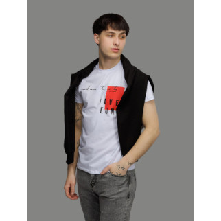 Чоловіча футболка регуляр 3XL білий Yuki ЦБ-00216052 - Інтернет-магазин спільних покупок ToGether