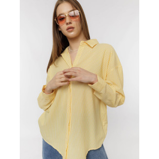 Жіноча сорочка з довгим рукавом S жовтий CAPPITONE ЦБ-00218990 - Інтернет-магазин спільних покупок ToGether