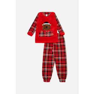 Піжама з довгим рукавом для хлопчика 110 червоний Lindros ЦБ-00235352 - Інтернет-магазин спільних покупок ToGether