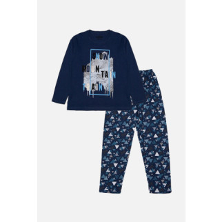 Піжама с довгим рукавом для хлопчика 122 темно-синій Vitmo ЦБ-00212673 - Інтернет-магазин спільних покупок ToGether