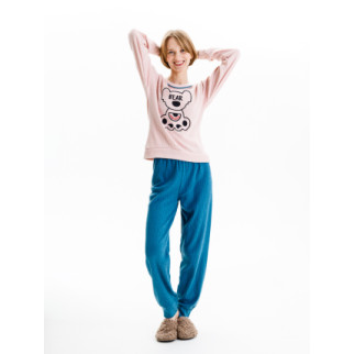 Жіноча піжама L пудровий Lindros ЦБ-00233218 - Інтернет-магазин спільних покупок ToGether