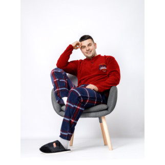 Чоловіча піжама M червоний Lindros ЦБ-00234919 - Інтернет-магазин спільних покупок ToGether