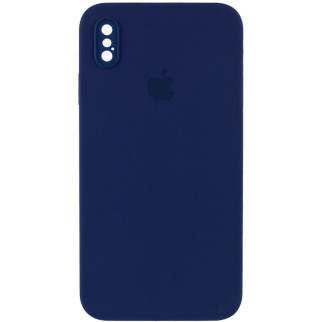 Чохол Epik Silicone Case Square Full Camera Protective AA Apple iPhone XS Max 6.5" Темно-синій / Midnight blue - Інтернет-магазин спільних покупок ToGether