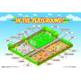 Книга ABC Англійський плакат "In The Playground!" з картками 32 с (9786177713394) - Інтернет-магазин спільних покупок ToGether