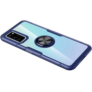TPU+PC чохол Deen CrystalRing for Magnet opp Samsung Galaxy Note 20 Прозорий / Синій - Інтернет-магазин спільних покупок ToGether