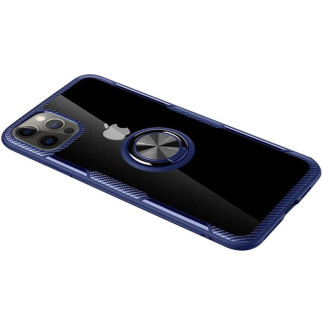 TPU+PC чохол Deen CrystalRing for Magnet opp Apple iPhone 12 Pro / 12 6.1" Прозорий / Синій - Інтернет-магазин спільних покупок ToGether