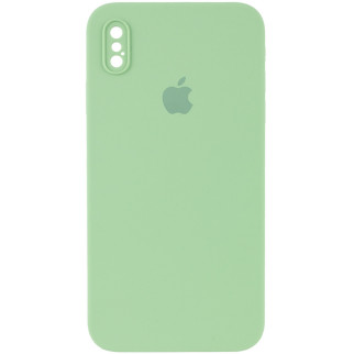 Чохол Epik Silicone Case Square Full Camera Protective AA Apple iPhone XS / X 5.8" М'ятний / Mint - Інтернет-магазин спільних покупок ToGether