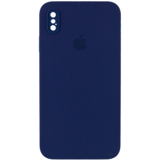 Чохол Epik Silicone Case Square Full Camera Protective AA Apple iPhone XS / X 5.8" Темно-синій / Midnight blue - Інтернет-магазин спільних покупок ToGether