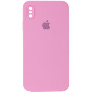 Чохол Epik Silicone Case Square Full Camera Protective AA Apple iPhone XS / X 5.8" Рожевий / Light pink - Інтернет-магазин спільних покупок ToGether